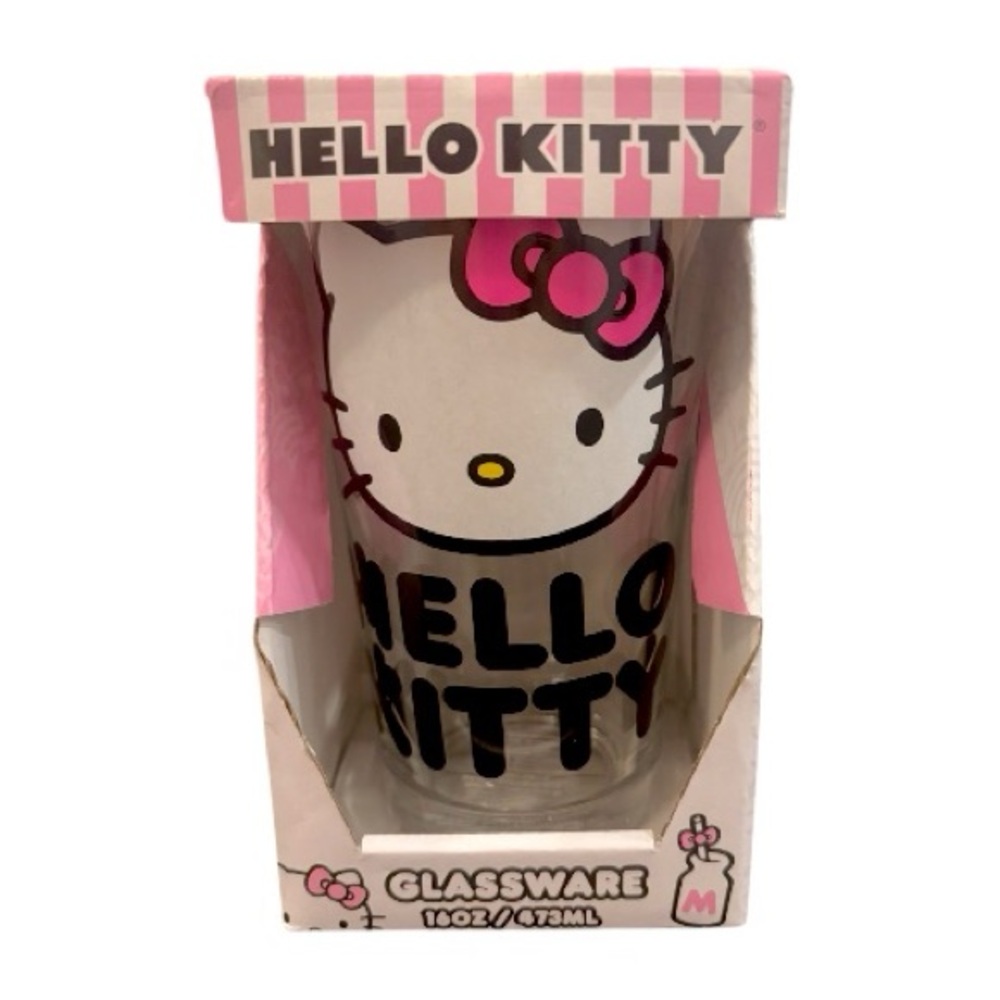 Hello Kitty Pink Glassware 16oz